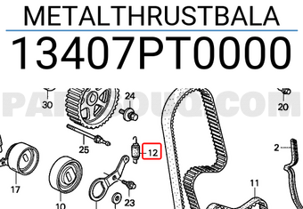 Honda 13407PT0000 METALTHRUSTBALA