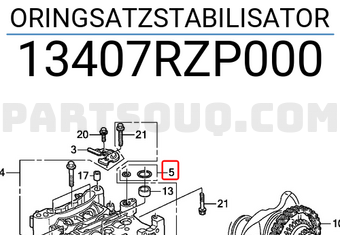 Honda 13407RZP000 ORINGSATZSTABILISATOR