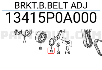 Honda 13415P0A000 BRKT,B.BELT ADJ