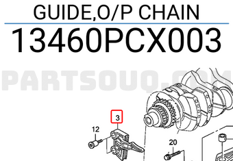 Honda 13460PCX003 GUIDE,O/P CHAIN