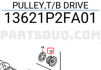Honda 13621P2FA01 PULLEY,T/B DRIVE