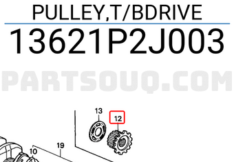 Honda 13621P2J003 PULLEY,T/BDRIVE