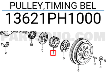 Honda 13621PH1000 PULLEY,TIMING BEL