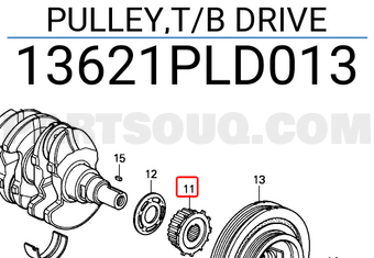 Honda 13621PLD013 PULLEY,T/B DRIVE
