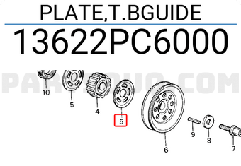 Honda 13622PC6000 PLATE,T.BGUIDE