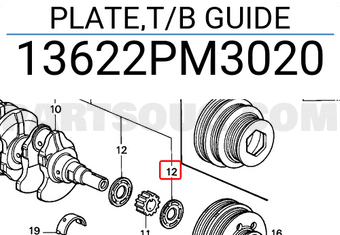 Honda 13622PM3020 PLATE,T/B GUIDE