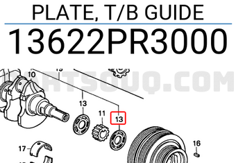 Honda 13622PR3000 PLATE, T/B GUIDE