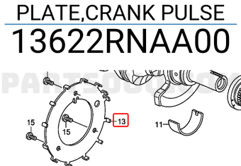 Honda 13622RNAA00 PLATE,CRANK PULSE
