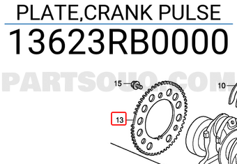 Honda 13623RB0000 PLATE,CRANK PULSE