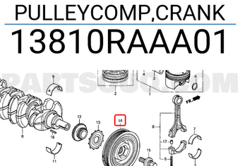 Honda 13810RAAA01 PULLEYCOMP,CRANK