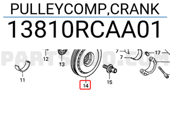 Honda 13810RCAA01 PULLEYCOMP,CRANK