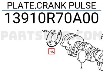 Honda 13910R70A00 PLATE,CRANK PULSE
