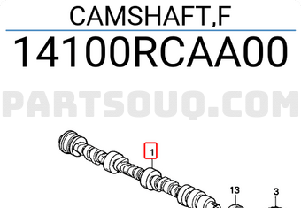 Honda 14100RCAA00 CAMSHAFT,F