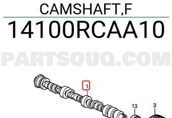 Honda 14100RCAA10 CAMSHAFT,F