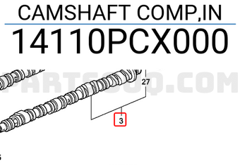Honda 14110PCX000 CAMSHAFT COMP,IN