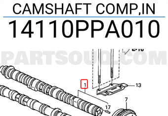 Honda 14110PPA010 CAMSHAFT COMP,IN