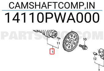 Honda 14110PWA000 CAMSHAFTCOMP,IN