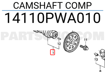 Honda 14110PWA010 CAMSHAFT COMP
