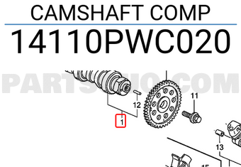 Honda 14110PWC020 CAMSHAFT COMP