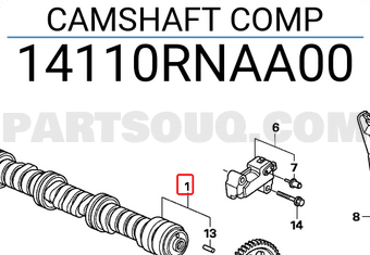 Honda 14110RNAA00 CAMSHAFT COMP