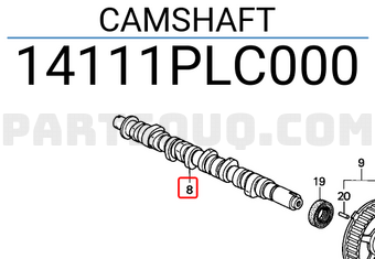 Honda 14111PLC000 CAMSHAFT