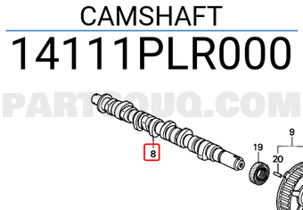 Honda 14111PLR000 CAMSHAFT