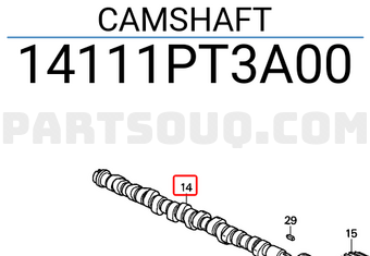 Honda 14111PT3A00 CAMSHAFT