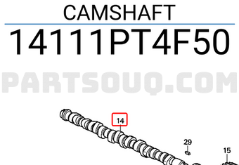 Honda 14111PT4F50 CAMSHAFT
