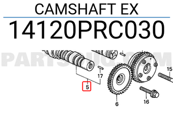 Honda 14120PRC030 CAMSHAFT EX