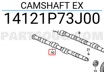 Honda 14121P73J00 CAMSHAFT EX