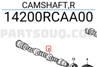 Honda 14200RCAA00 CAMSHAFT,R