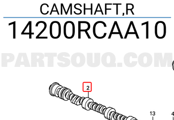 Honda 14200RCAA10 CAMSHAFT,R