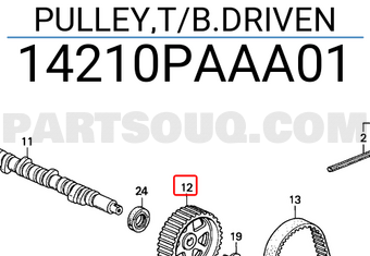 Honda 14210PAAA01 PULLEY,T/B.DRIVEN