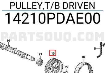 Honda 14210PDAE00 PULLEY,T/B DRIVEN