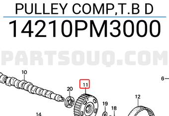 Honda 14210PM3000 PULLEY COMP,T.B D