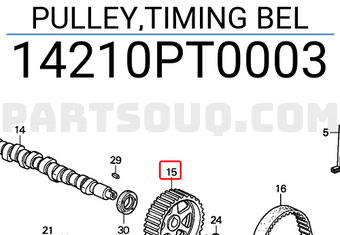 Honda 14210PT0003 PULLEY,TIMING BEL