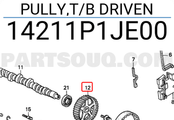 Honda 14211P1JE00 PULLY,T/B DRIVEN