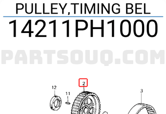 Honda 14211PH1000 PULLEY,TIMING BEL
