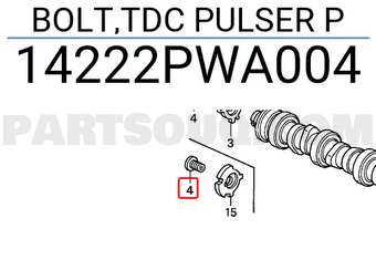 Honda 14222PWA004 BOLT,TDC PULSER P