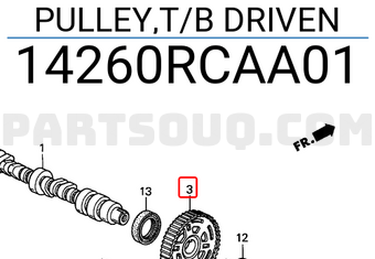 Honda 14260RCAA01 PULLEY,T/B DRIVEN