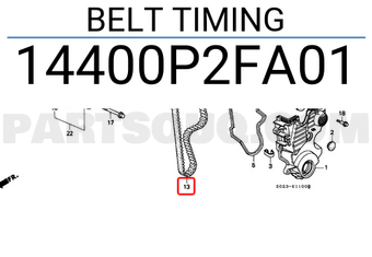 Honda 14400P2FA01 BELT TIMING