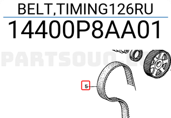 Honda 14400P8AA01 BELT,TIMING126RU