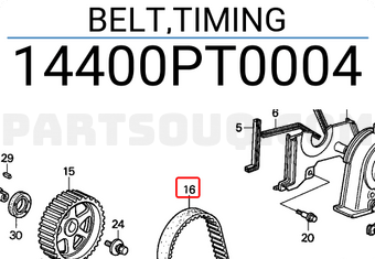 Honda 14400PT0004 BELT,TIMING