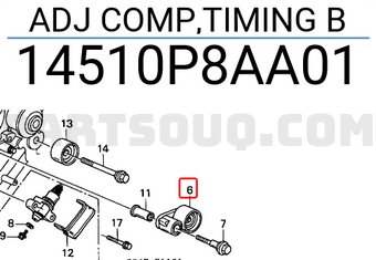 Honda 14510P8AA01 ADJ COMP,TIMING B