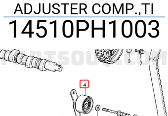 Honda 14510PH1003 ADJUSTER COMP.,TI