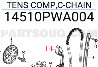 Honda 14510PWA004 TENS COMP,C-CHAIN