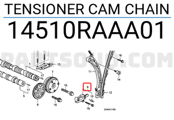 Honda 14510RAAA01 TENSIONER CAM CHAIN