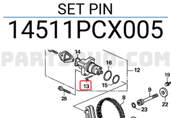 Honda 14511PCX005 SET PIN