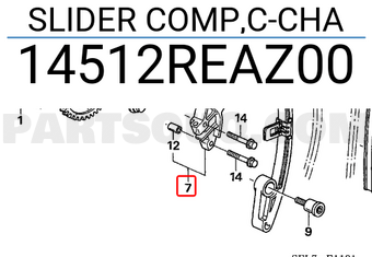 Honda 14512REAZ00 SLIDER COMP,C-CHA