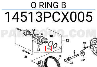 Honda 14513PCX005 O RING B